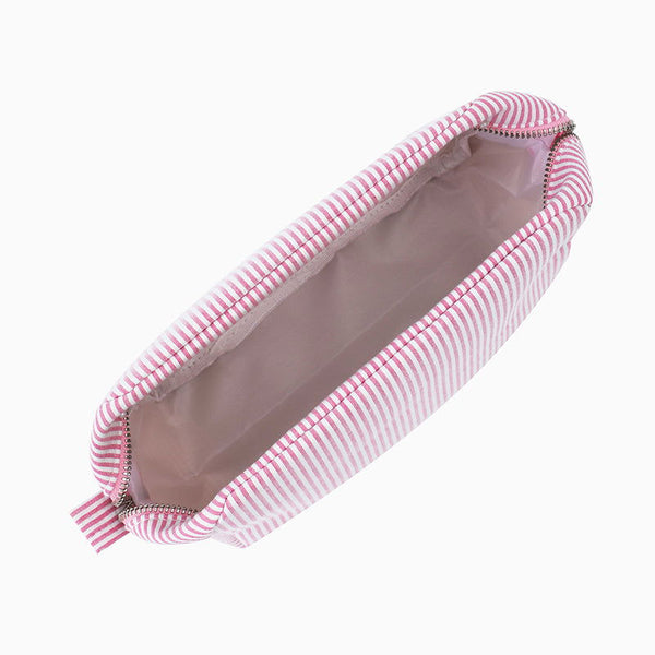 Monoblanks Seersucker Stripe Makeup Bag Pink