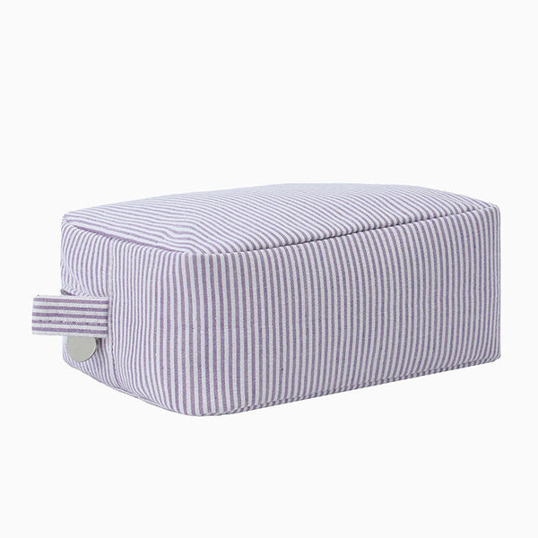 Monoblanks Seersucker Stripe Makeup Bag Purple