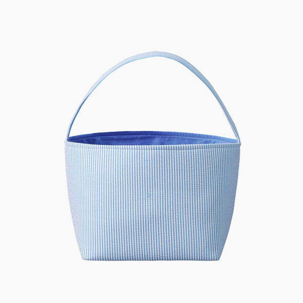 Monoblanks Seersucker Stripes Bucket Bag Blue