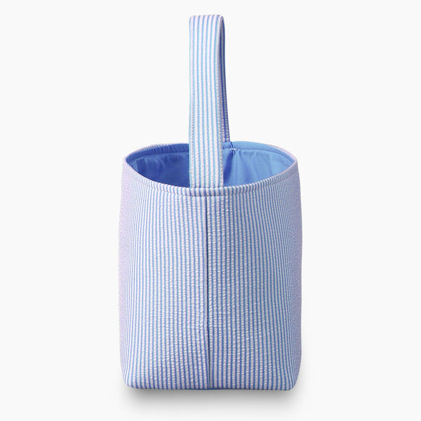 Monoblanks Seersucker Stripes Bucket Bag Blue