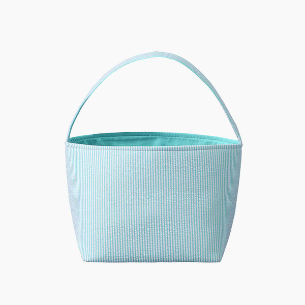 Monoblanks Seersucker Stripes Bucket Bag Cyan