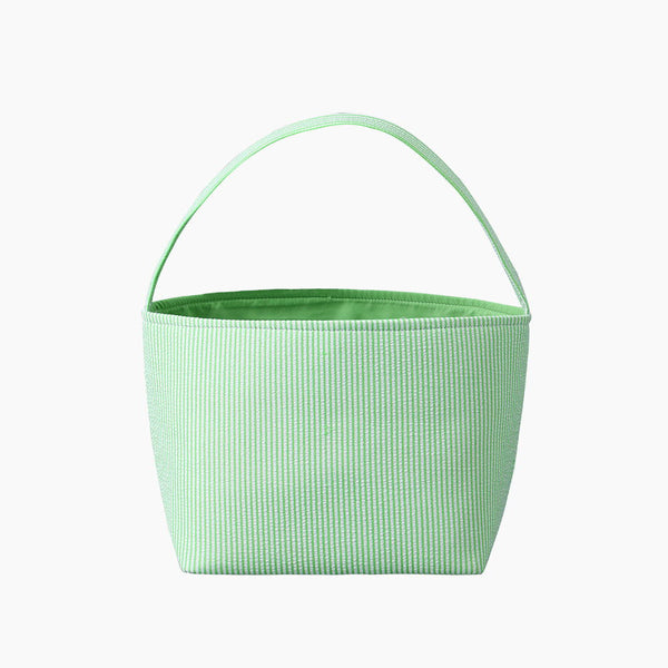 Monoblanks Seersucker Stripes Bucket Bag Green