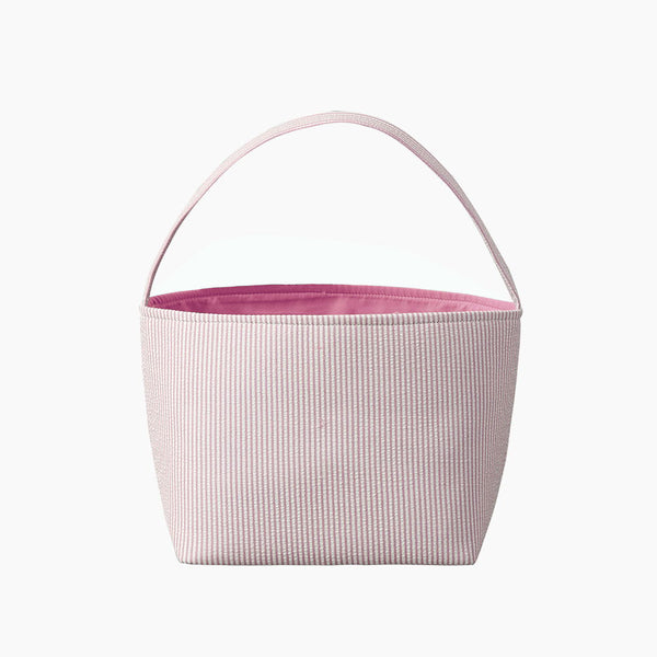 Monoblanks Seersucker Stripes Bucket Bag Pink