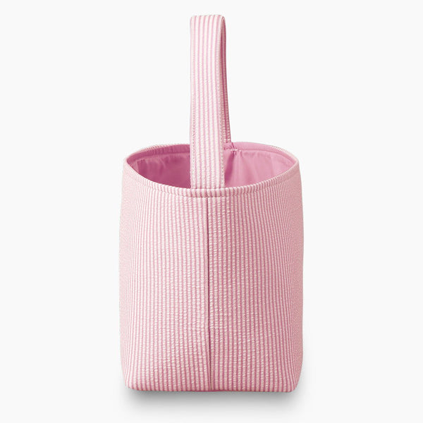 Monoblanks Seersucker Stripes Bucket Bag Pink