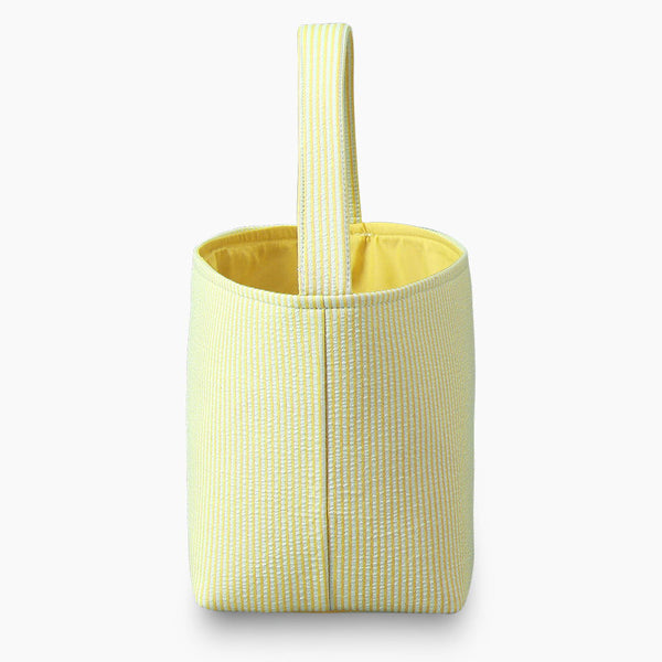 Monoblanks Seersucker Stripes Bucket Bag Yellow