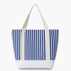 Custom Patches & Embroidery - Shopping Canvas Striped Tote Bag