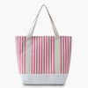 Custom Patches & Embroidery - Shopping Canvas Striped Tote Bag