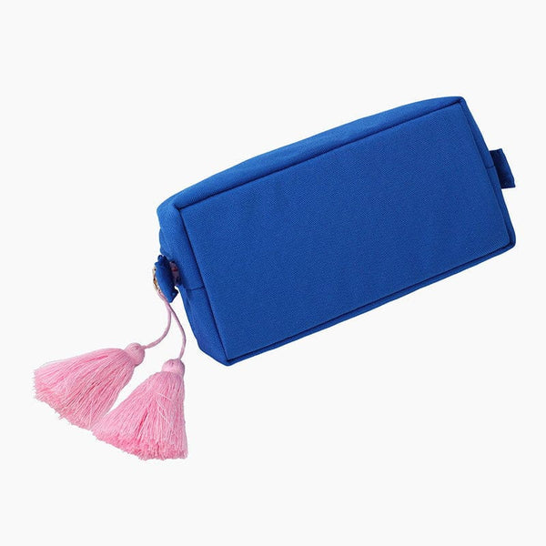 Monoblanks Triangle Fringe Makeup Bag Blue