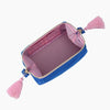 Monoblanks Triangle Fringe Makeup Bag Blue