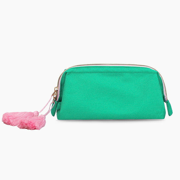 Monoblanks Design Your Own Customizable Triangle Fringe Makeup Bag Green