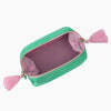 Monoblanks Triangle Fringe Makeup Bag Green