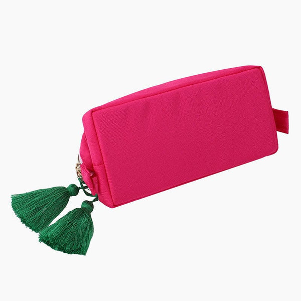 Monoblanks Triangle Fringe Makeup Bag HotPink