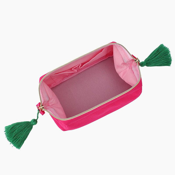 Monoblanks Triangle Fringe Makeup Bag HotPink