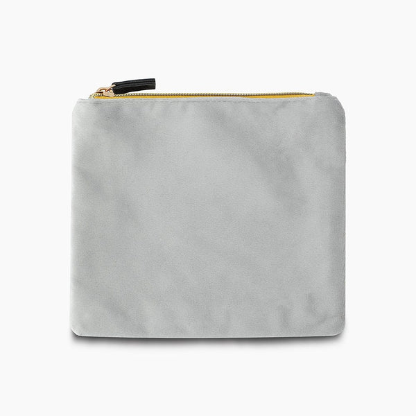 Monoblanks Velvet Makeup Bag Pouch Gray