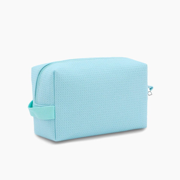 Monoblanks Waffle Makeup Bag Cyan