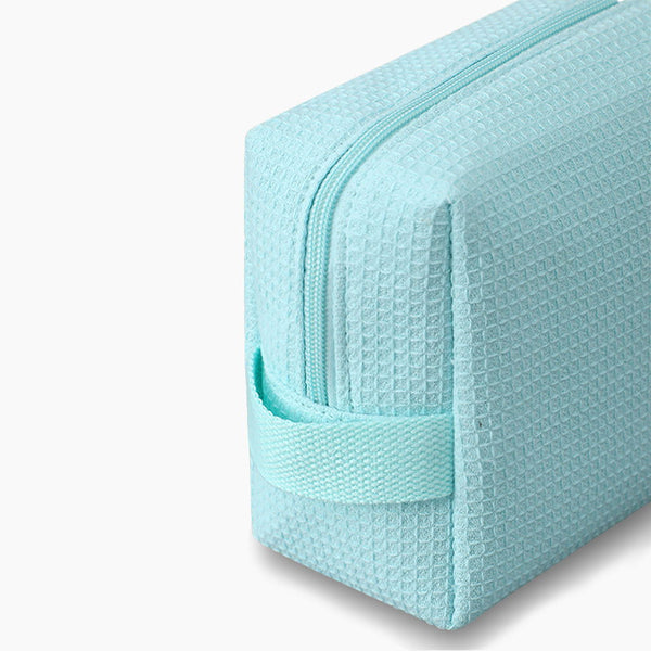 Monoblanks Waffle Makeup Bag Cyan