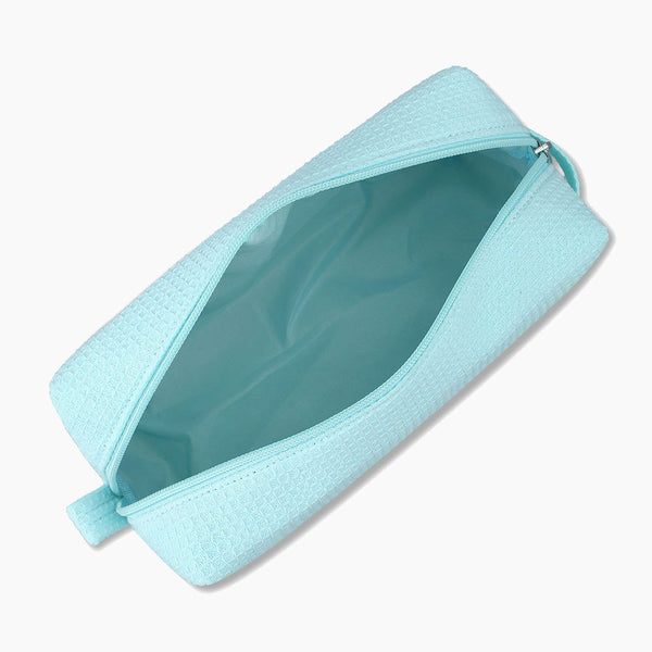 Monoblanks Waffle Makeup Bag Cyan