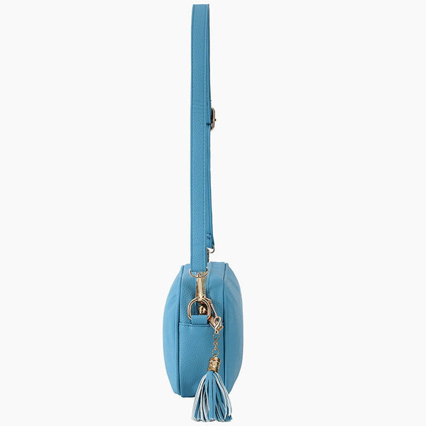 Monoblanks Women Leather Crossbody Sling Bag SkyBlue