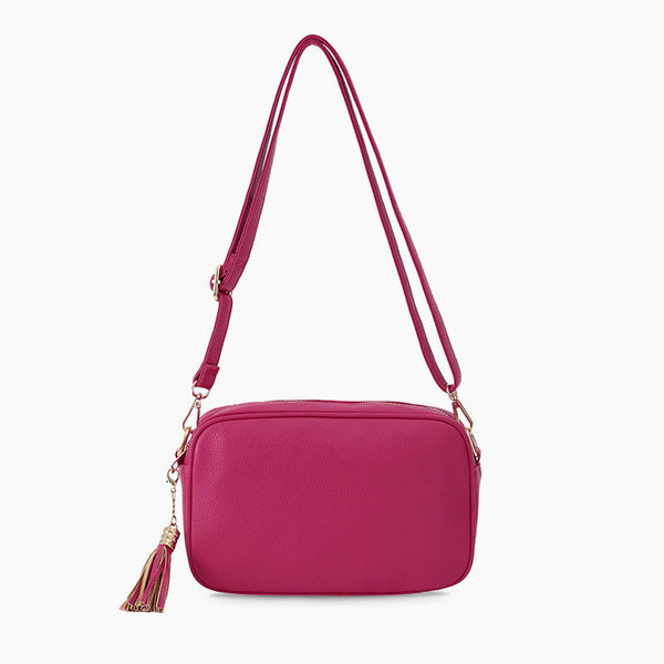 Monoblanks Design Your Own Customizable Leather Crossbody Sling Bag Magenta