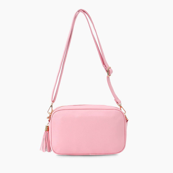 Monoblanks Design Your Own Customizable Leather Crossbody Sling Bag Pink