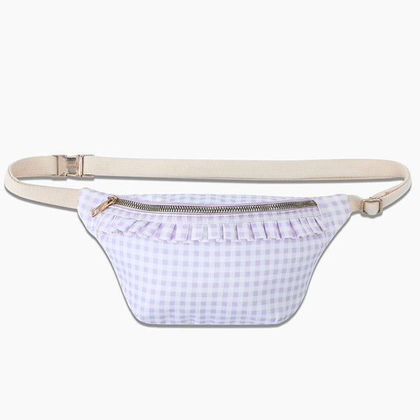 Monoblanks Design Your Own Customizable Ruffle Waist Fanny Pack Purple