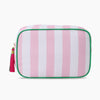 Monoblanks Design Your Own Customizable Striped Canvas Makeup Bag Pink