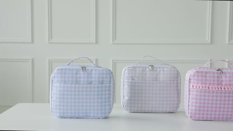 Gingham Kids Lunch Bag